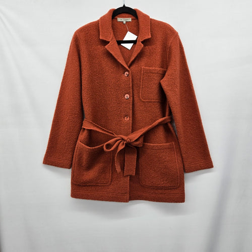 Eric Alexandre Rust Wool Belted Coatigan Jacket - Size S