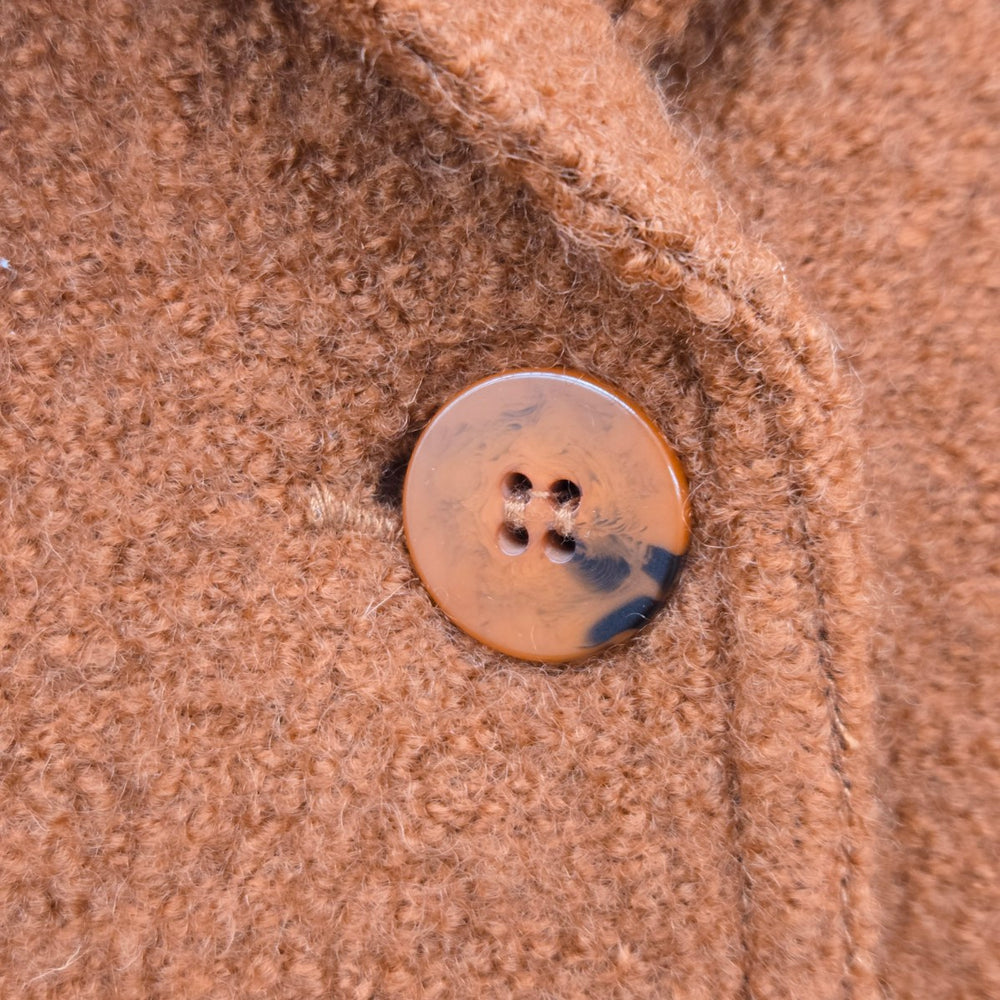 Eric Alexandre Rust Wool Belted Coatigan Jacket - Size S
