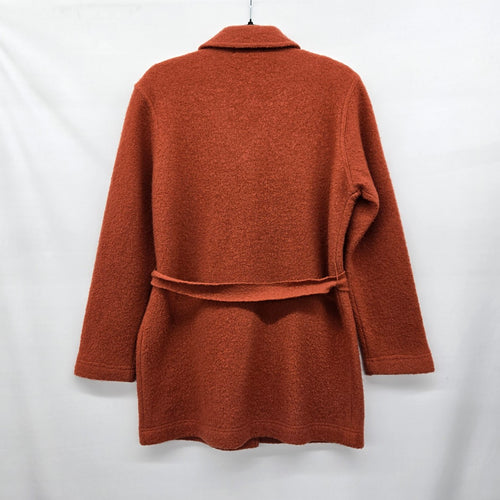 Eric Alexandre Rust Wool Belted Coatigan Jacket - Size S