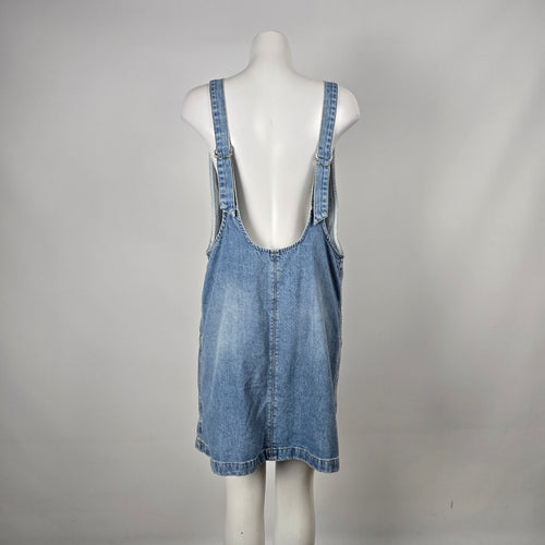 Free People We The Free High Roller Skirtall Light Wash Blue - Size M