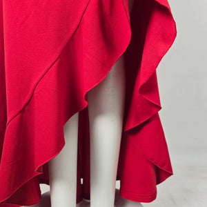 Woosea Red Halter Neck Ruffle Maxi Event Dress - Size M