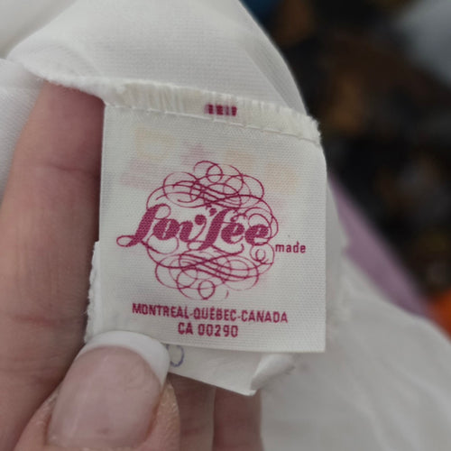 Vintage Lov'Lee White Bridal Peignoir Robe & Nightgown Set - Size S