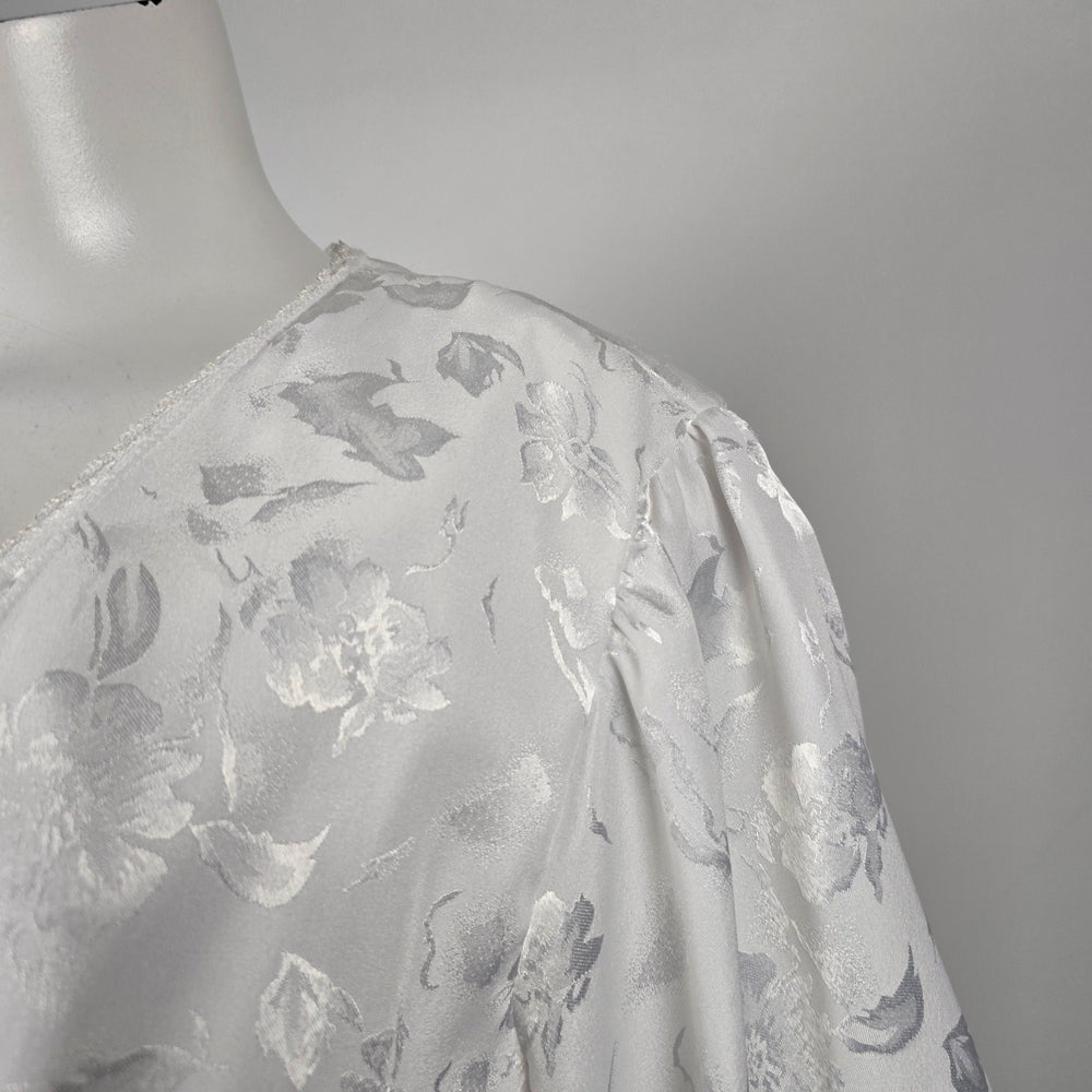 Vintage Lov'Lee White Bridal Peignoir Robe & Nightgown Set - Size S
