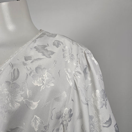Vintage Lov'Lee White Bridal Peignoir Robe & Nightgown Set - Size S