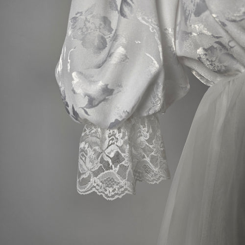 Vintage Lov'Lee White Bridal Peignoir Robe & Nightgown Set - Size S