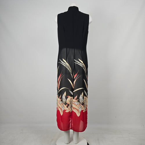 Vintage Moonlightings Black Mandarin Frog-Button Vest Dress - Size 11/12