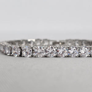 Silver-Tone Cubic Zirconia Tennis Bracelet