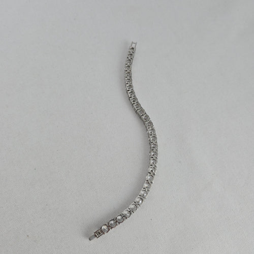 Silver-Tone Cubic Zirconia Tennis Bracelet