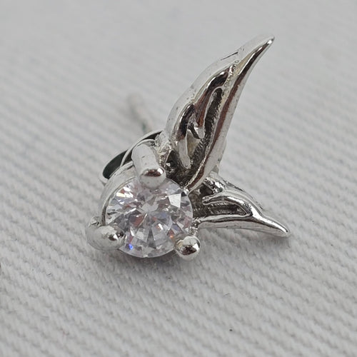 925 Sterling Silver Hummingbird Crystal Stud Earrings
