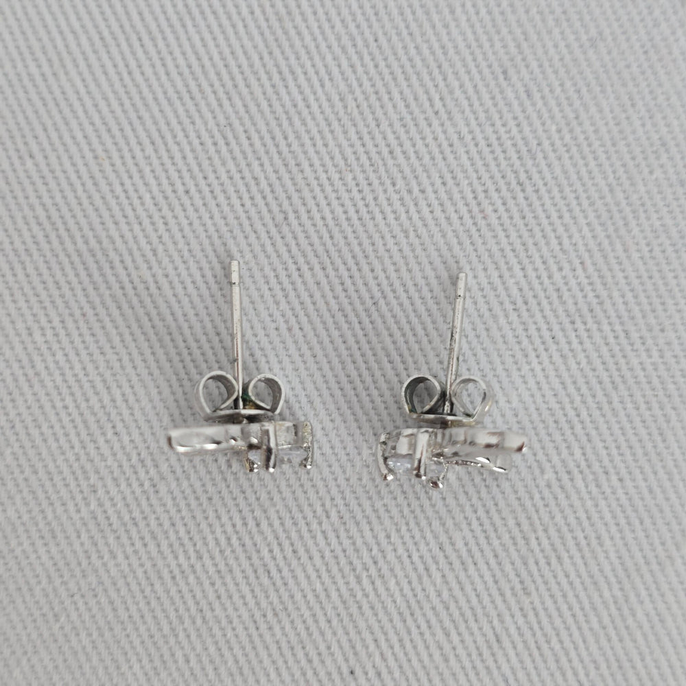 925 Sterling Silver Hummingbird Crystal Stud Earrings