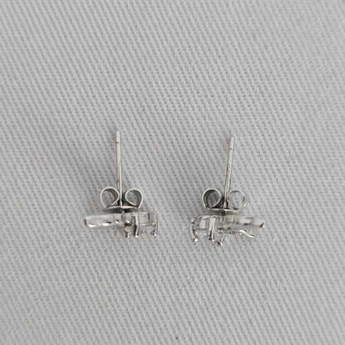 925 Sterling Silver Hummingbird Crystal Stud Earrings