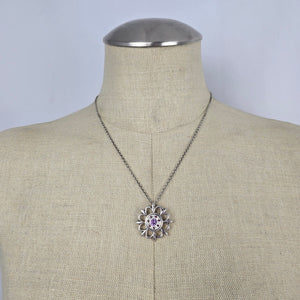 Kameleon 925 Sterling Silver Interchangeable Snap Flower Pendant Necklace