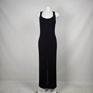 Vintage Mark Edwards Vintage Black Strappy Cross-Back Maxi Dress Size 10