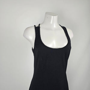 Vintage Mark Edwards Vintage Black Strappy Cross-Back Maxi Dress Size 10
