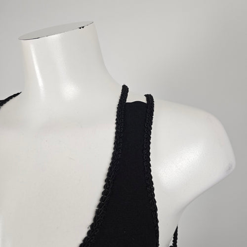 Vintage Mark Edwards Vintage Black Strappy Cross-Back Maxi Dress Size 10