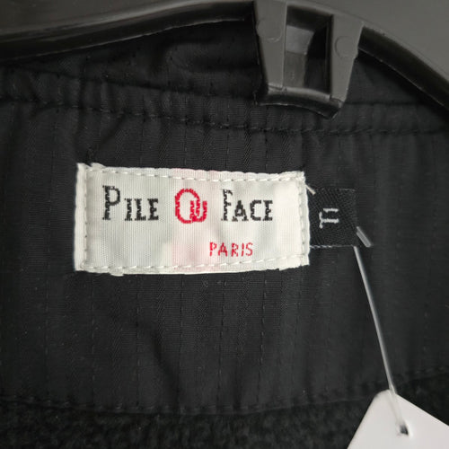 Pile Ou Face Paris Black Long Hooded Zip Jacket Coat - Size S