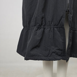 Pile Ou Face Paris Black Long Hooded Zip Jacket Coat - Size S