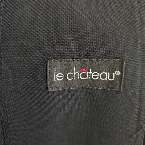 Vintage Y2K Le Château Black Full-Length Tailored Blazer Jacket Single Button -  Size S/M