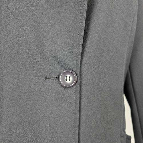 Vintage Y2K Le Château Black Full-Length Tailored Blazer Jacket Single Button -  Size S/M