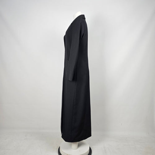 Vintage Y2K Le Château Black Full-Length Tailored Blazer Jacket Single Button -  Size S/M