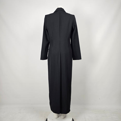 Vintage Y2K Le Château Black Full-Length Tailored Blazer Jacket Single Button -  Size S/M
