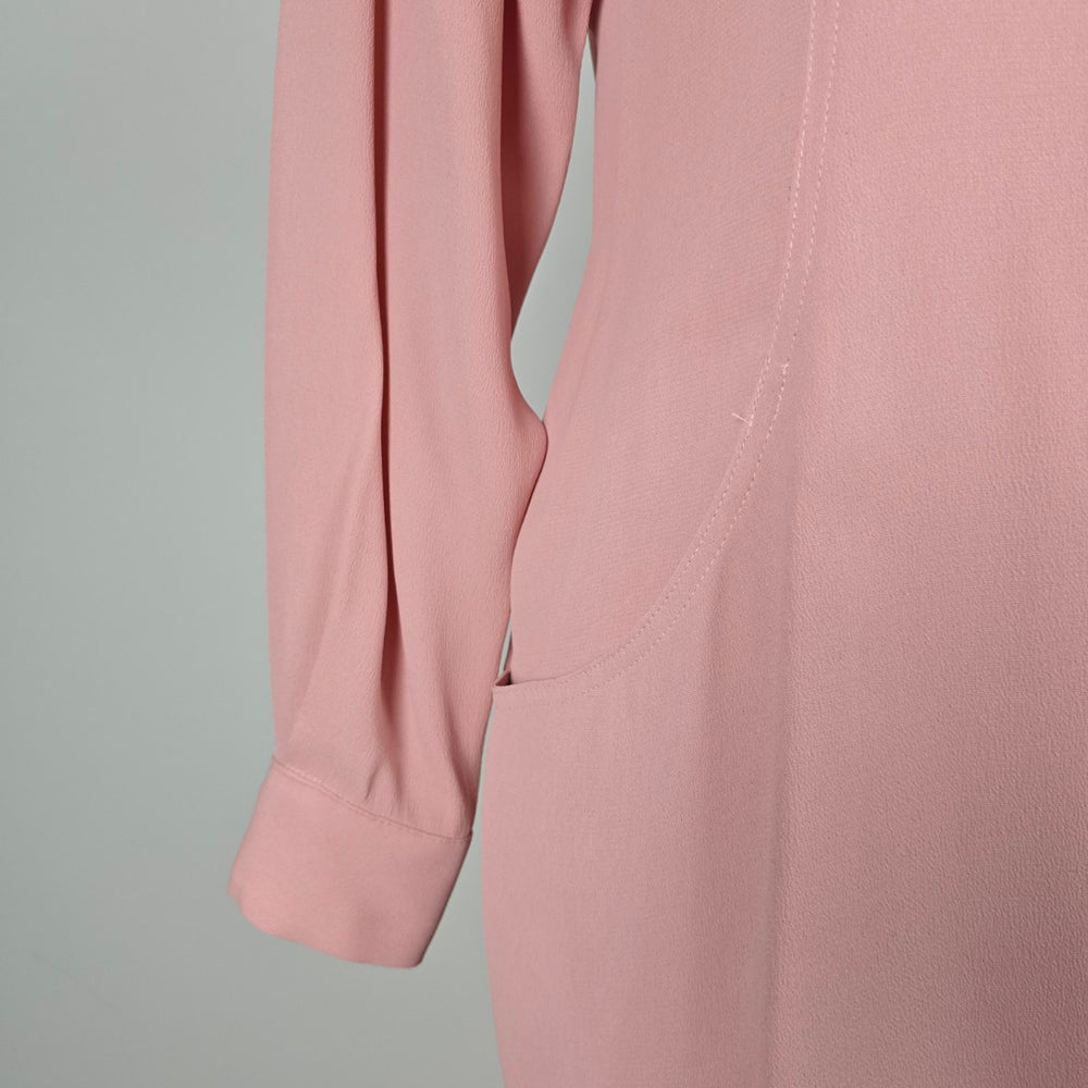 Vintage Mirrors II Pink Button Front Long Sleeve Dress Size 10