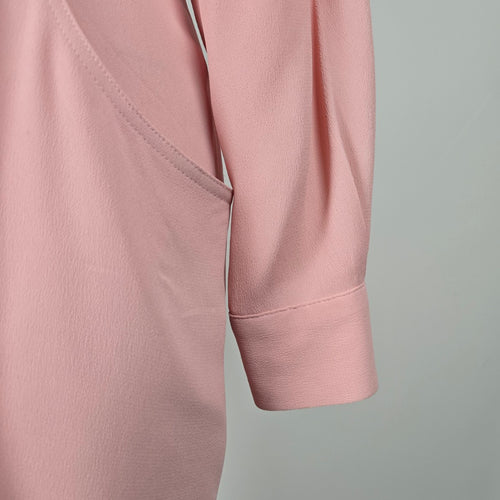 Vintage Mirrors II Pink Button Front Long Sleeve Dress Size 10