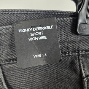 Silver Jeans Co. High Rise Black Denim Shorts - Size 26