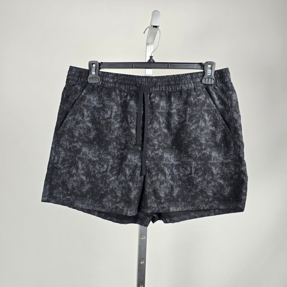 Grand Club Beach Black Acid Wash Drawstring Shorts Size L