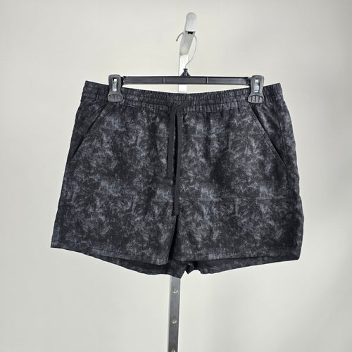 Grand Club Beach Black Acid Wash Drawstring Shorts Size L