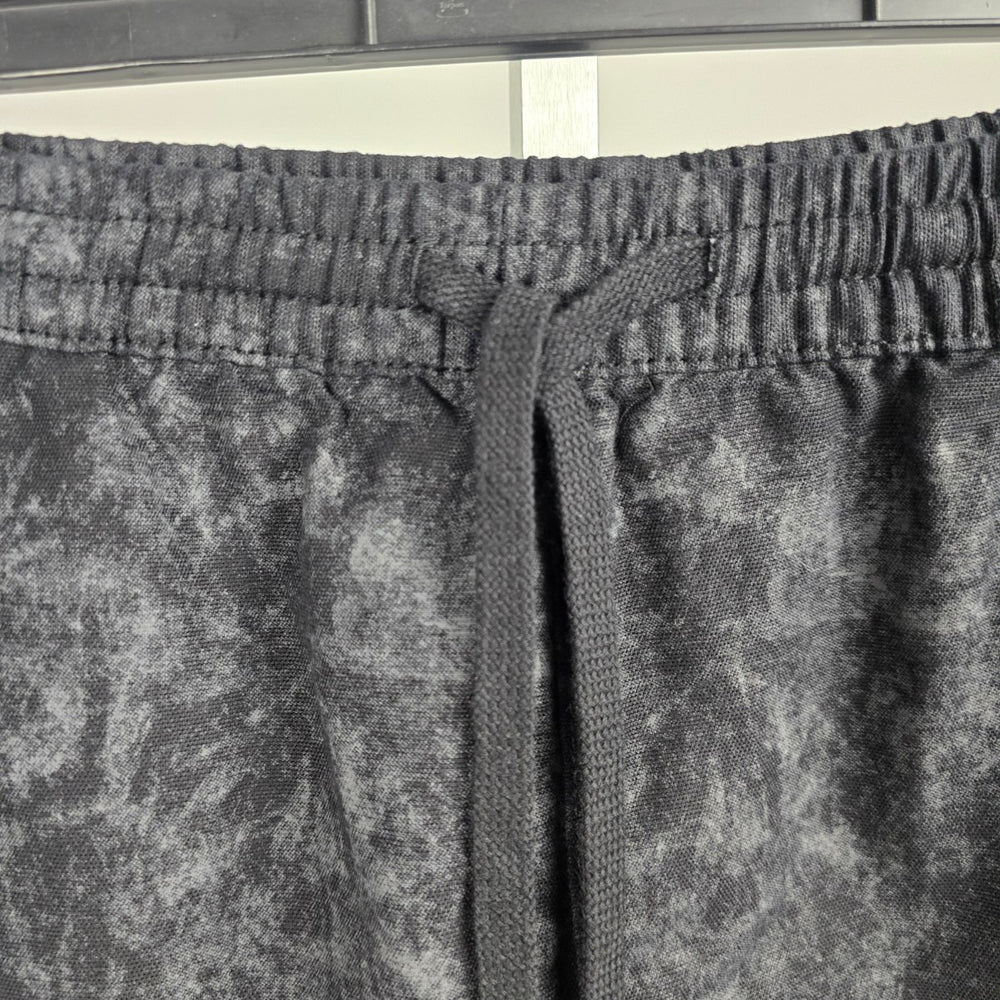Grand Club Beach Black Acid Wash Drawstring Shorts Size L