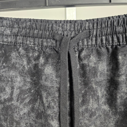 Grand Club Beach Black Acid Wash Drawstring Shorts Size L