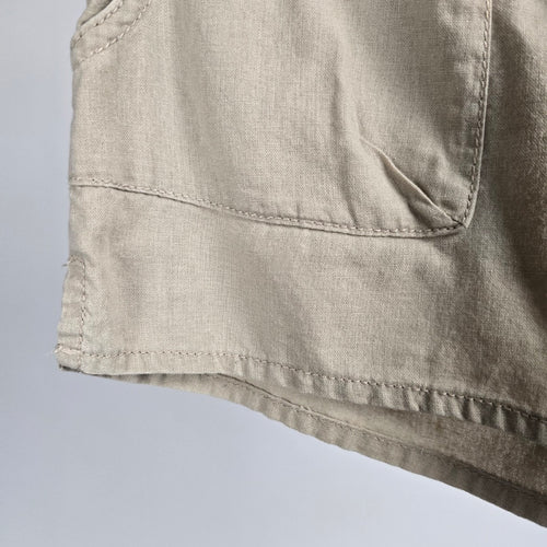 Tna Beige Linen Cotton Drawstring Shorts Size XS