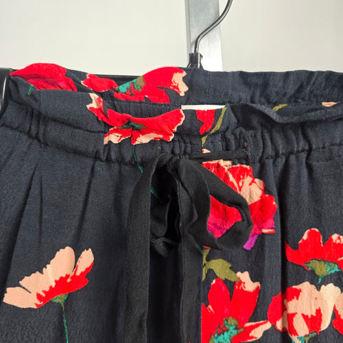 Wilfred Black Floral Print High-Waisted Shorts Size XS