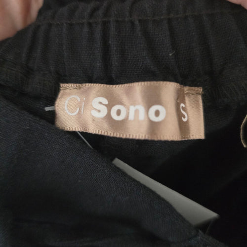 Ci Sono Black Linen Blend Drawstring Shorts Size S