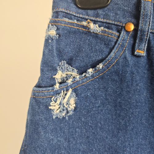 Vintage Wrangler Cowboy Cut High Rise Distressed Denim Cutoff Shorts – Size 7