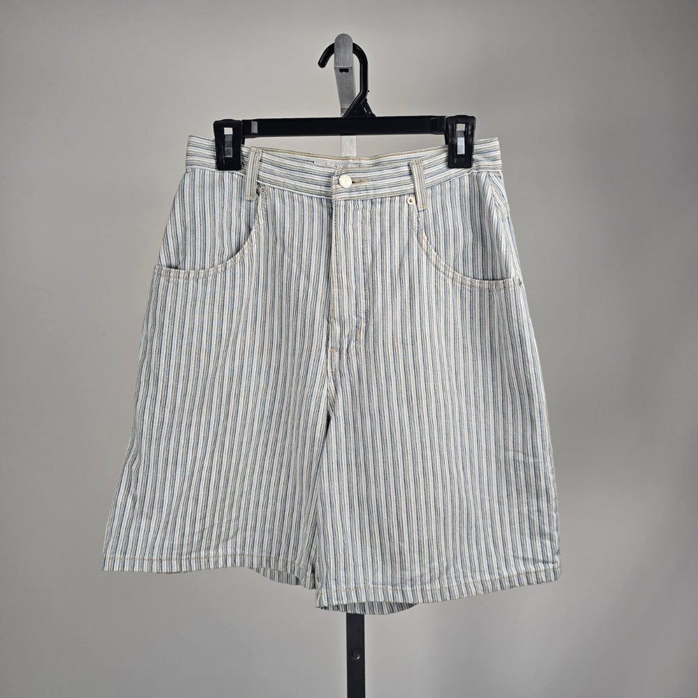 Vintage French Dressing Paris Striped Cotton Bermuda Shorts Size 10