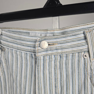 Vintage French Dressing Paris Striped Cotton Bermuda Shorts Size 10