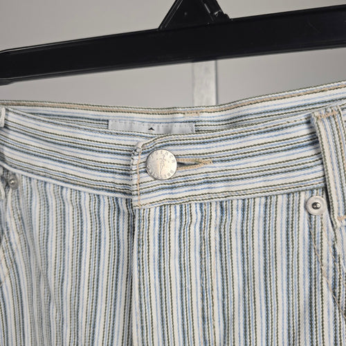 Vintage French Dressing Paris Striped Cotton Bermuda Shorts Size 10