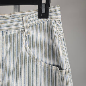 Vintage French Dressing Paris Striped Cotton Bermuda Shorts Size 10