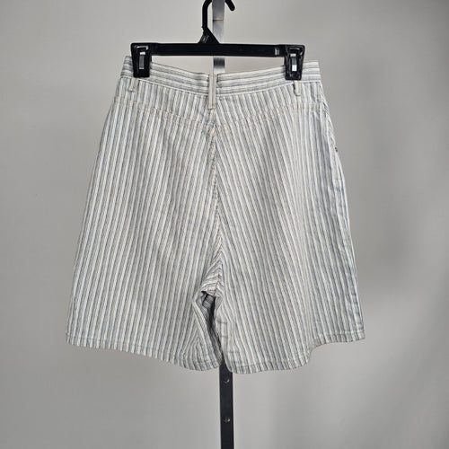 Vintage French Dressing Paris Striped Cotton Bermuda Shorts Size 10