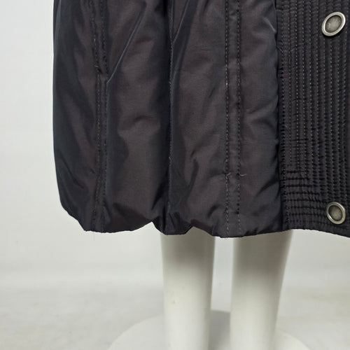 Saga Furs Black Full Length 70% Down Coat with Genuine Fox Fur Hood Size M