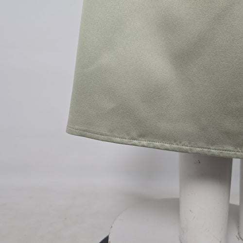 Alfred Angelo Sage Green Satin 2-Piece Strapless Formal Dress Skirt Set Size S