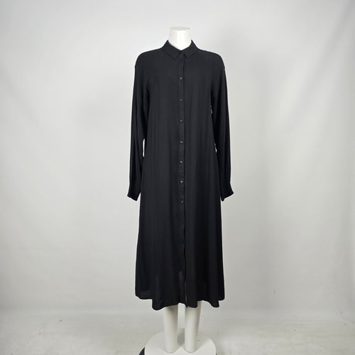 SOYACONCEPT Black Button Front Long Sleeve Shirt Dress  Size M