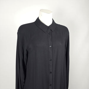 SOYACONCEPT Black Button Front Long Sleeve Shirt Dress  Size M