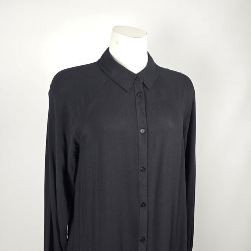 SOYACONCEPT Black Button Front Long Sleeve Shirt Dress  Size M
