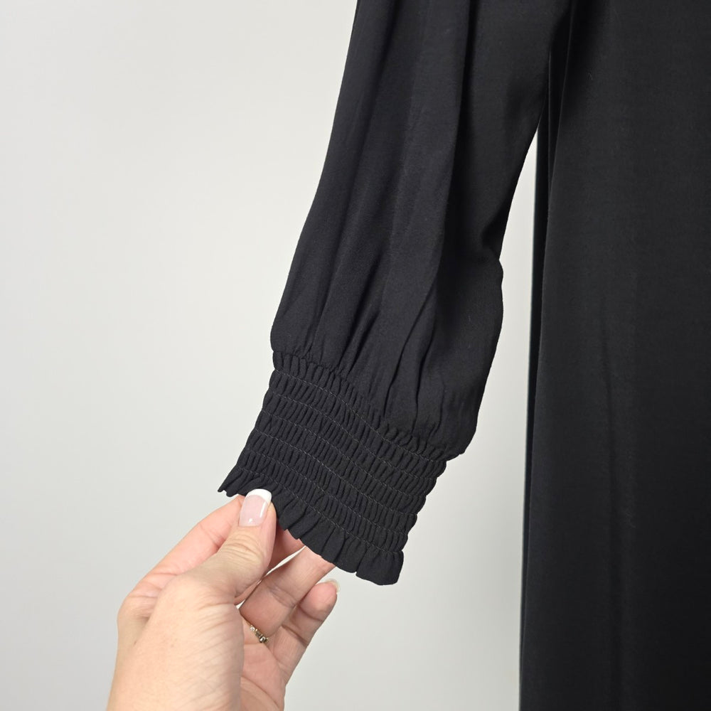 SOYACONCEPT Black Button Front Long Sleeve Shirt Dress  Size M