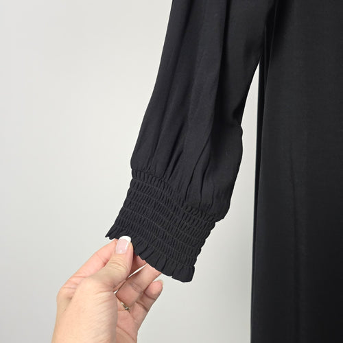 SOYACONCEPT Black Button Front Long Sleeve Shirt Dress  Size M