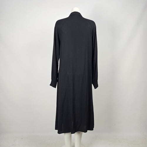 SOYACONCEPT Black Button Front Long Sleeve Shirt Dress  Size M