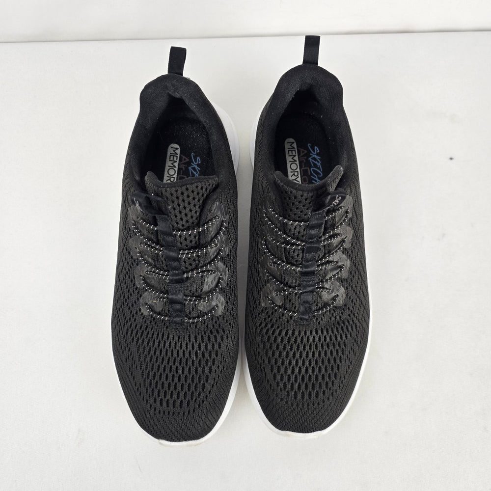 Skechers Air-Cooled Memory Foam Black Mesh Sneakers Women’s Size 8